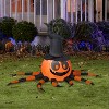 Gemmy Airblown Inflatable Orange and Black Spider with Witch Hat, 3 ft Tall, Multicolored - 2 of 3