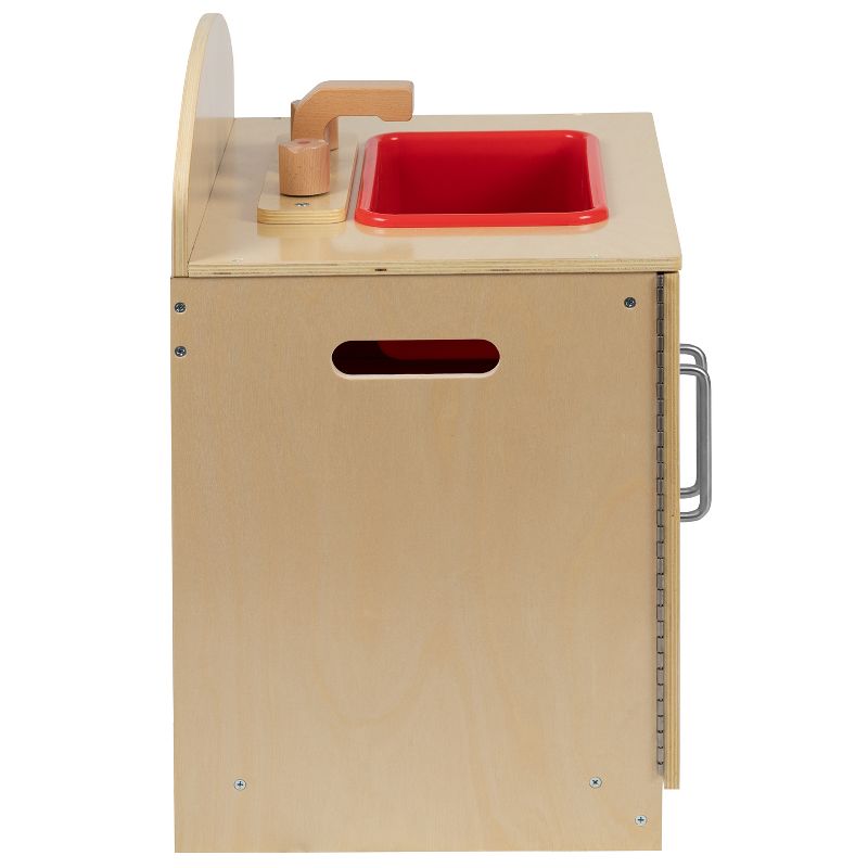 Flash Furniture Children's Wooden Kitchen Sink for Commercial or Home Use - Safe, Kid Friendly Design, 4 of 15