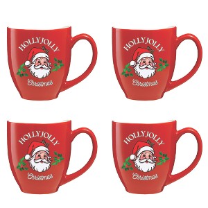 Courtside Market Holly, Jolly Christmas Café Mug 4 Piece Set - 1 of 1