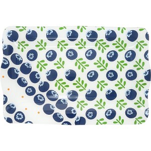 Pavilion Gift Company - Blueberries - 16.75" x 11" Glass Serving Tray - Serving Trays - 1 of 4