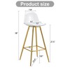 SKRAN Stylish And Comfortable Upholstered Bar Chairs With Metal Legs, Water-Resistant PU Leather,Small Size,Easy To Install For Kitchen,Terrace - 3 of 4