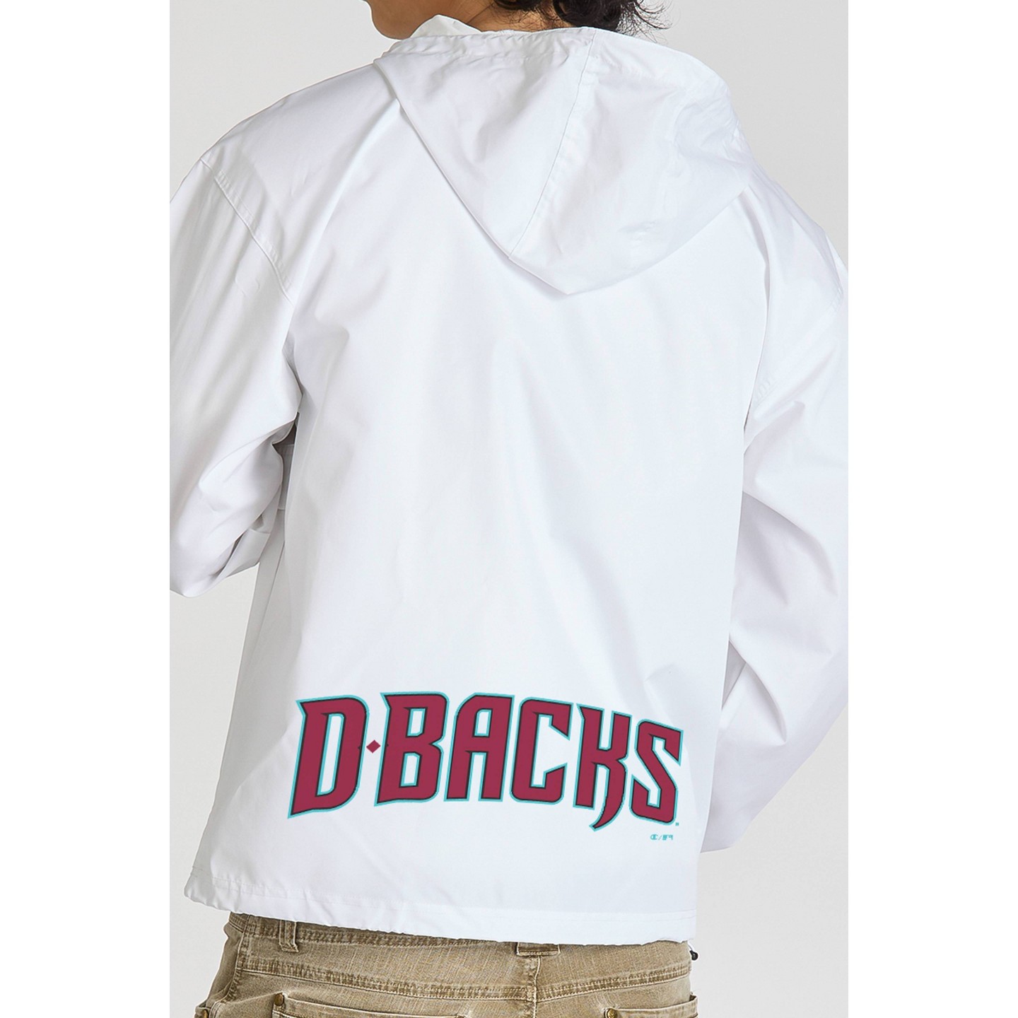 Мужская куртка MLB Arizona Diamondbacks Champion White Packable Jacket - XL, цвет: Белый — фото 2