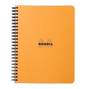 Rhodia Meeting Book 80g paper - Lined 80 sheets - 6 1/2 x 8 1/4 - Orange cover - 1 of 3