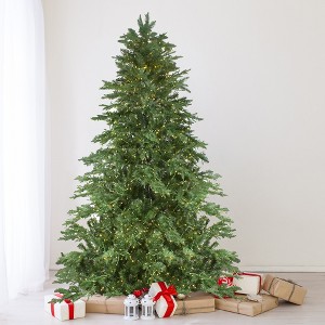 Northlight Real Touch™️ Pre-Lit Medium Mountain Blanc Fir Artificial Christmas Tree - 7.5' - Dual Color LED - 1 of 4