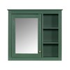 NicBex 30" x 28" Bathroom Storage Wall Cabinet with Mirror & Adjustable Shelves, Medicine Cabinet, Mirror Cabinet with 3 Open Shelves, Gray - 3 of 4