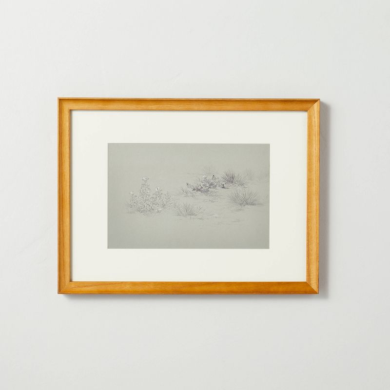12&#34;x16&#34; Desert Sketch Framed Wall Art Cream/Gray - Hearth &#38; Hand&#8482; with Magnolia, 1 of 7