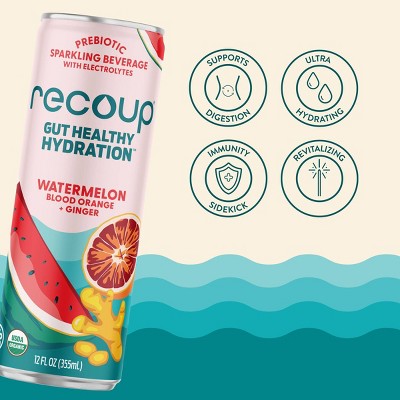 Recoup Watermelon Blood Orange Ginger Sparkling Hydration - 12 fl oz