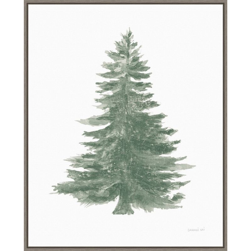 22&#34; x 28&#34; Floursack Holiday Tree Framed Wall Canvas - Amanti Art, 1 of 11