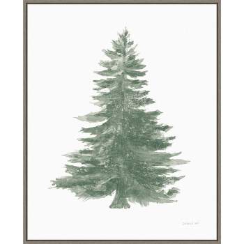 22" x 28" Floursack Holiday Tree Framed Wall Canvas - Amanti Art