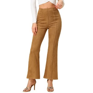 INSPIRE CHIC Women's Casual High Waist Wide Legs Bell Bottom Flared Long Pants - 1 of 4