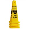 Dryser 3-Pack 26" Caution Wet Floor Safety Cones - Yellow English/Spanish Warnings - image 2 of 4