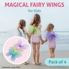Blue Panda 4 Pc Girls' Fairy, Angel, or Butterfly Wings - Costume Accessories & Party Favors or Supplies, Blue, Green, Pink, Purple - 2 of 4