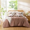 3Pcs Mini Comforter set Reversible Floral Botanical Seersucker Comforter Set - 2 of 4