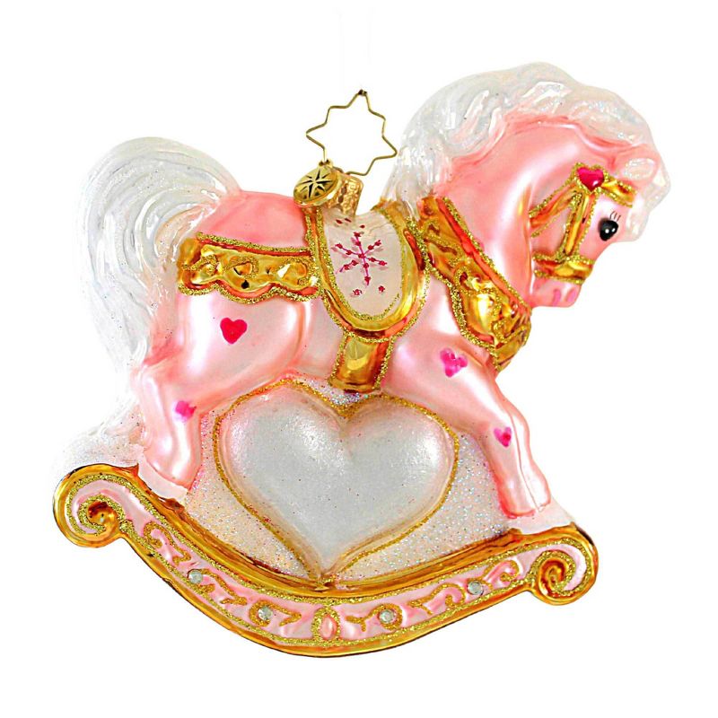 Christopher Radko Company 5.5 Inch Baby's First Christmas Filly Girl Ornament Baptism Tree Ornaments, 3 of 4