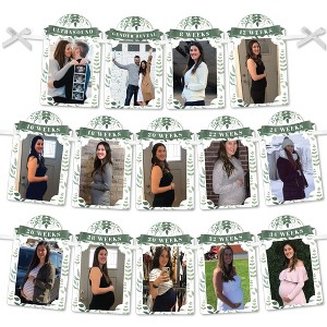 Big Dot of Happiness Boho Botanical Baby - DIY Greenery Baby Shower Decor - Weekly Pregnancy Picture Display - Photo Banner - 1 of 4