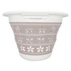 Camco Collapsible Laundry Basket, Small, Taupe/White - Pop Open Waterproof Plastic Bin with Handles for Home, Dorm, RV Storage - 4 of 4