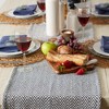 Design Imports  French Blue Handloom Chevron Table Runner 15X108 - 3 of 4