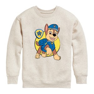 Boys' - Paw Patrol - Chase Sketch Graphic Long Sleeve Fleece Sweatshirt - 1 of 4