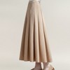 Anna-Kaci Women's Textured Diagonal-Rib Pleated Knit Midi Skirt with Structured Panels and Soft A-Line Silhouette - 3 of 4