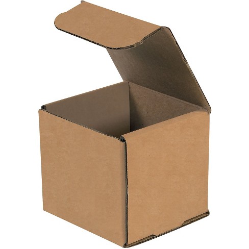  Small Cardboard Shipping Boxes Mailers 5x5x5 inches Corrugated  Packing Storage Cube Kraft Mailing Box, Pack of 25 : Office Products
