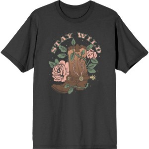 Vintage Country Stay Wild Men's Short Sleeve Tee - 1 of 2
