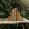 Set of 2 Carved Bookends Brown MDF by Foreside Home & Garden - 2 of 4