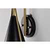 Nuvo Lighting Admiral 1 - Light Sconce in  Matte Black/Natural Brass - 3 of 4