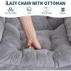 Lazy Chair with Ottoman, Large Lounge Accent Chair, Comfy Armchair with Folding Footrest,Reading Armchair with Side Pocket - 4 of 4