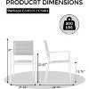 Set of 2 Aluminum Stackable Patio Chairs – Outdoor Dining Chairs with Breathable Textilene Fabric for Deck, Backyard, and Garden - 2 of 4