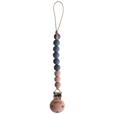 Mushie Cleo Pacifier Clip - Iron