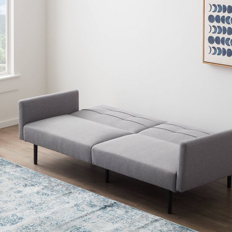 Comfort Collection Futon Sofa Bed with Buttonless Tufting - Lucid, 6 of 13