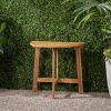 Maggift Patio End Table, Waterproof Portable Patio Small Side Table for Garden, Balcony, Courtyard, Poolside, Patio, Brown, 30.75"*18"*30" - 4 of 4