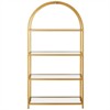 62 in. Arched Brass Finish Bookcase - Henn&Hart - 2 of 4