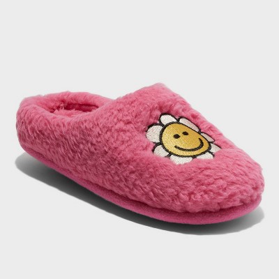 dluxe by dearfoams Women's Smiley Slide Slippers