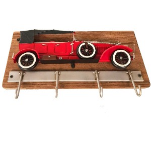 Old Modern Handicrafts 1934 Duesenberg Model J Wall Hangers – Handcrafted Iron Car Art on Wood, 16.5" Wide - 1 of 4