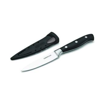 Rada Paring Knives & Peeler 4pc USA made Black handle / Dishwasher safe /  Sharp