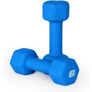 CAP Barbell Neoprene Coated Dumbbell Set, Color Coded Free Weights, Multiple Sizes & Color Options - 1 of 4