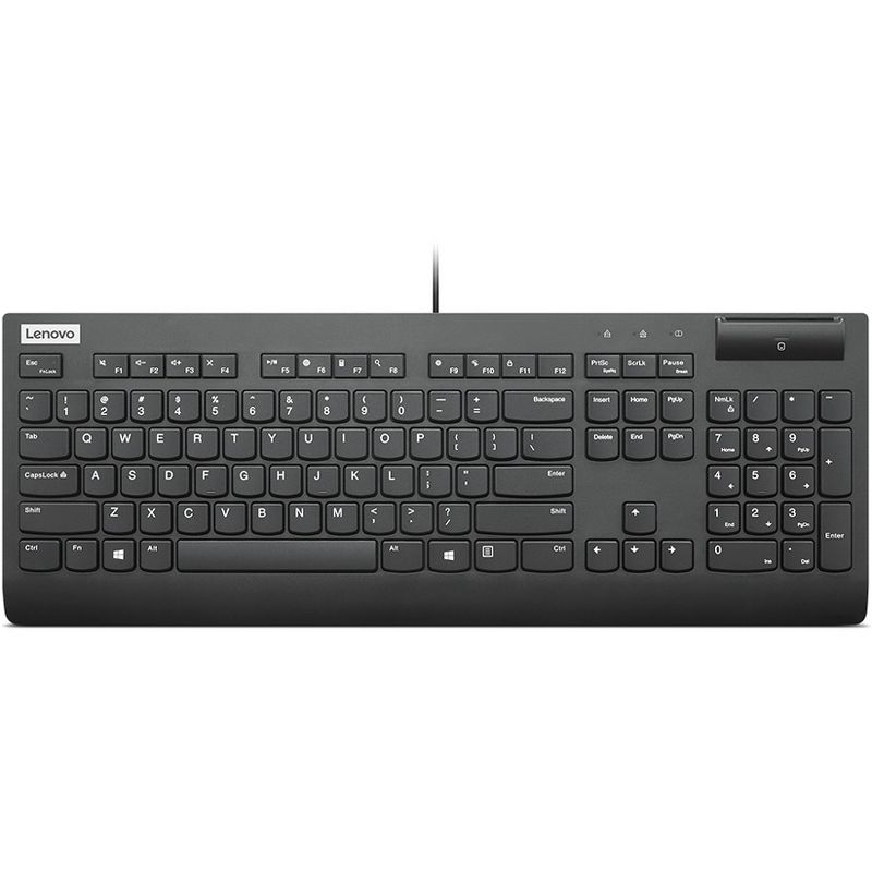 Lenovo Smartcard Wired Keyboard II-US English - Cable Connectivity - USB Interface - 105 Key - English (US) - PC, Windows - Plunger Keyswitch - Black, 2 of 7