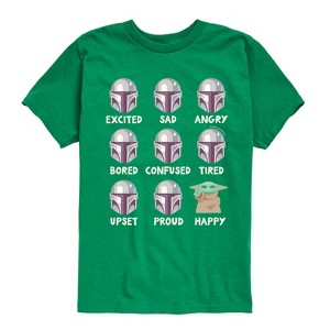 Boys' - The Mandalorian - Mandalorian Moods Short Sleeve Graphic T-Shirt - 1 of 4