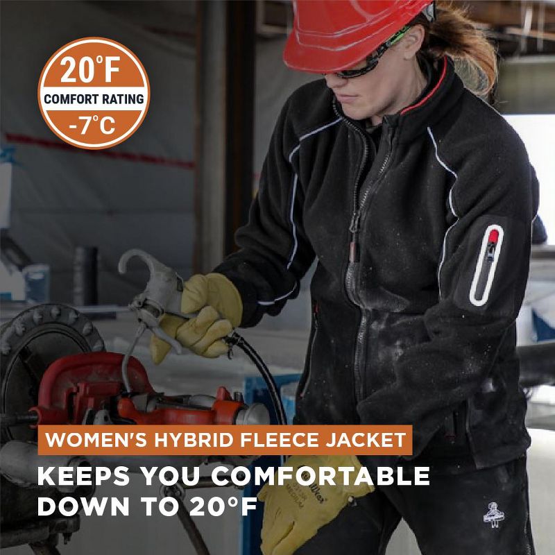 RefrigiWear Women's Warm Hybrid Fleece Jacket, 3 of 8