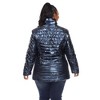Plus Size Metallic Puffer Coat - White Mark - 3 of 4