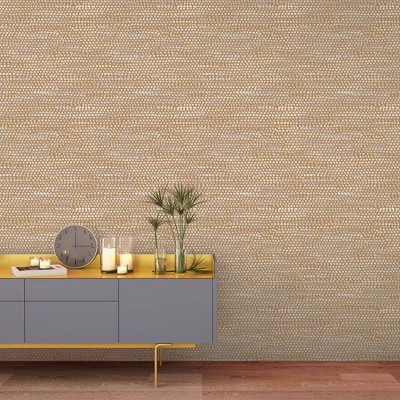 24" Washable Black Moire Dots Self-Adhesive Removable Wallpaper