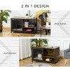 Furniture Style Cat Kennel with Cushion,Indoor Dog Crate End Table with Sliding Doors And Storage–LAOTIES - 4 of 4