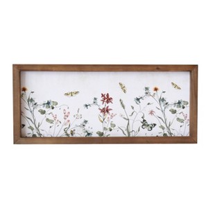 VIP Wood 18 in. White Floral Print Sign - 1 of 2
