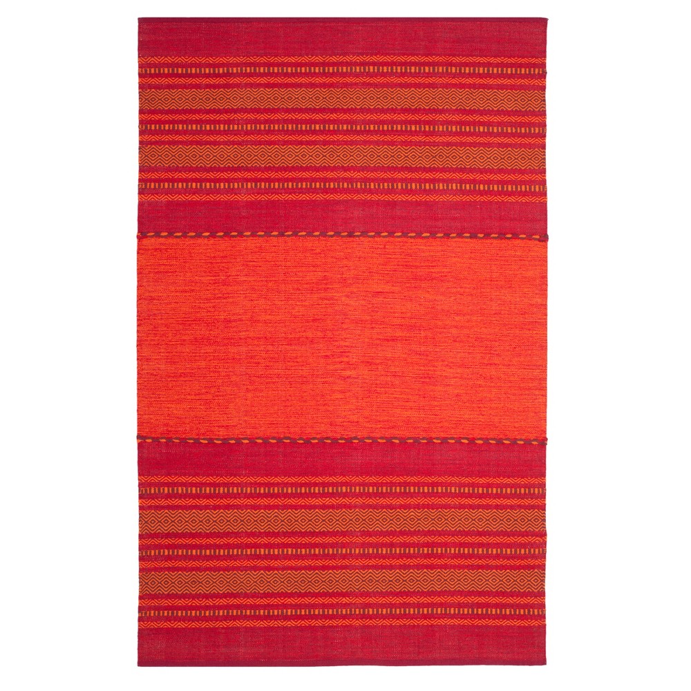 5'x8' Marino Woven Rug Orange/Red - Safavieh