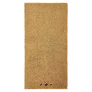 Burgundy Stars Tan Bath Towel Set of 2 27x54 - 1 of 4