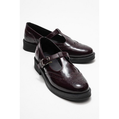 Janney - Burgundy Patent Genuine Leather Loafer (Women) | Forever & Always Shoes