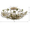 Crystorama Lighting Josie 5 - Light Flush Mount in  Champagne Green Tea - 2 of 4