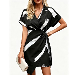 black wrap mini dress Women's Soft Touch One Shoulder Detail this dress works brilliantly with strappy heels and a compact clutch Zimmermann Women's Silk Wrap Minidress