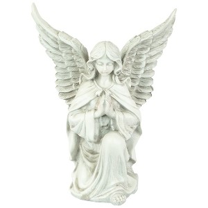 Northlight 13" Kneeling Praying Angel Religious Outdoor Patio Garden Statue - Gray - 1 of 4